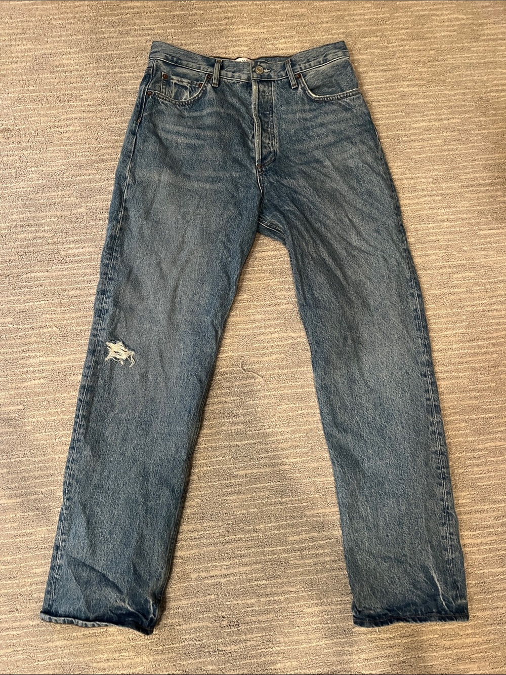 Agolde 90s Pinch Straight-Leg Blue Denim Jeans size 28 - Picture 1 of 2